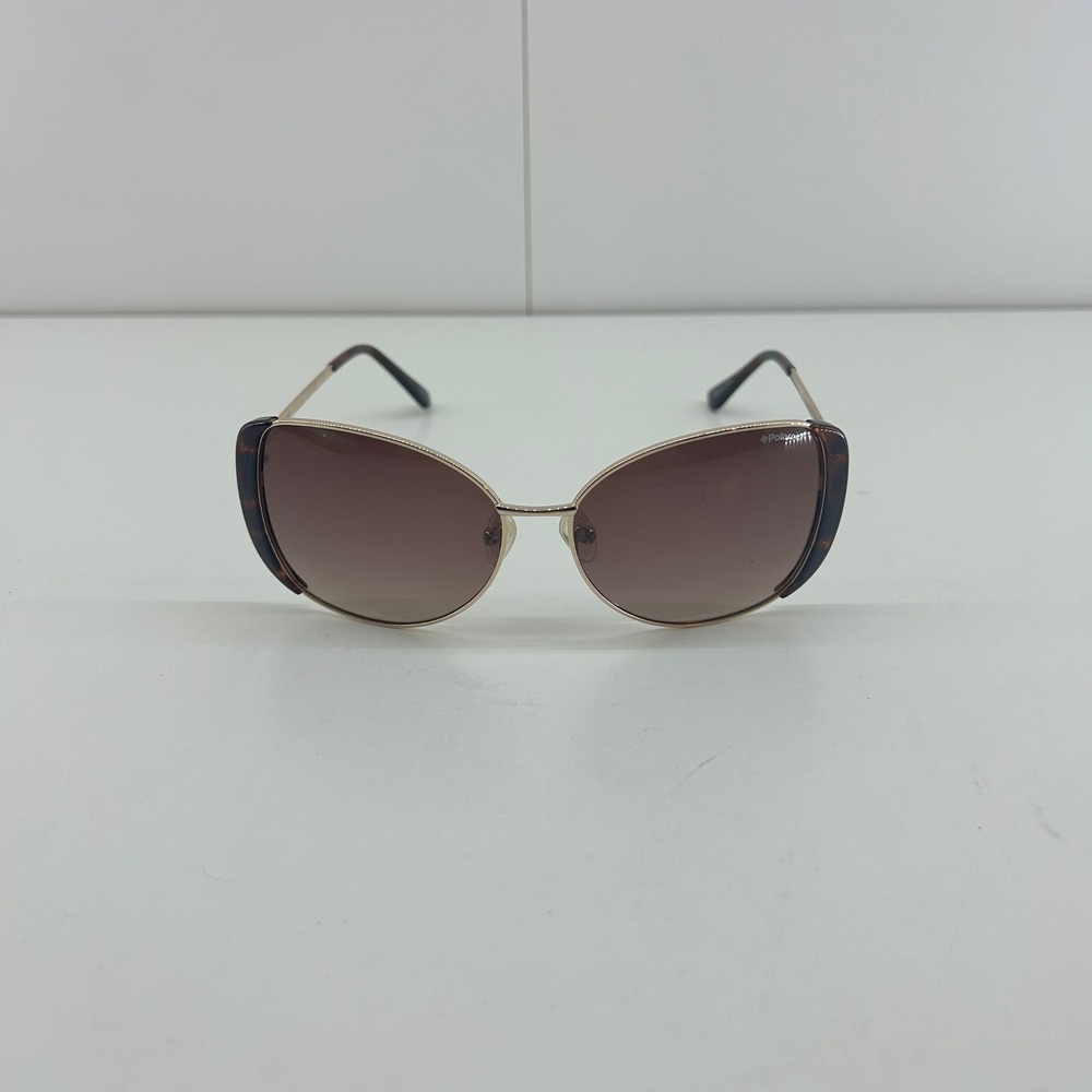 Polaroid Womens Sunglasses Brown Cat Eye F4302 B Filter Cat 3 Metal Frame